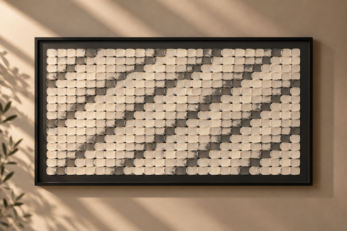 Dark Petals – Handcrafted Textured Wall Art | Black & Ivory Abstract Painting