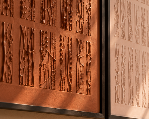 Caramel Brownie – Handcrafted Textured Wall Art Set of 2 | Rust Brown & Blush Beige Abstract Art