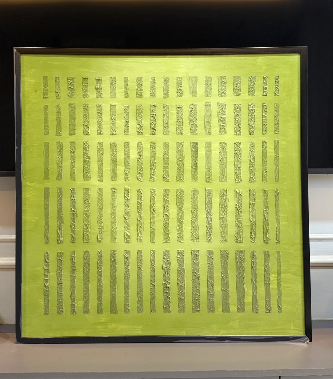 Rhythm – Textured Abstract Wall Art in Chartreuse Green & Olive